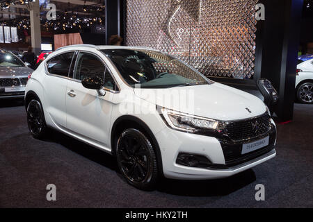 Bruxelles - 12 jan 2016 : Citroën DS 4 Bond croisé arrière exposée au salon de l'Automobile de Bruxelles. Banque D'Images