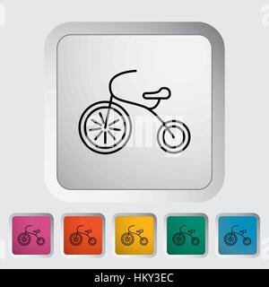 Tricycle fine ligne télévision vector icon set connexes pour des applications web et mobiles. Il peut être utilisé comme - pictogramme, icône, élément infographique. Vector Illu Illustration de Vecteur