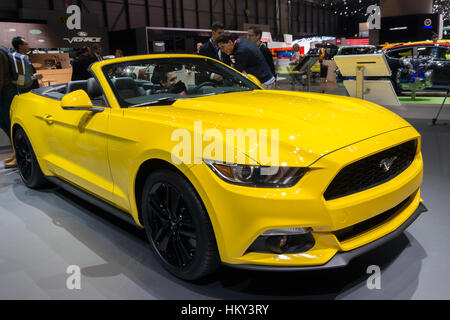 Genève, Suisse - mars 2, 2016 : Ford Mustang à la 85e International Salon Automobile de Genève à Palexpo. Banque D'Images