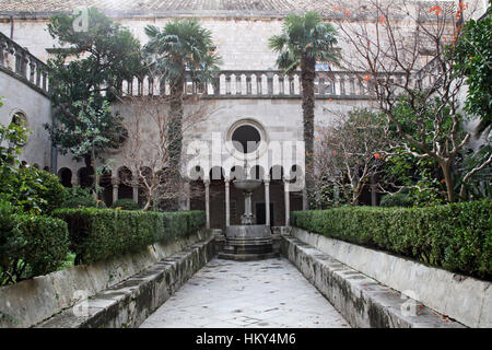 Monastère Franciscain Dubrovnik,cour et jardin,Croatie,europe,2 Banque D'Images