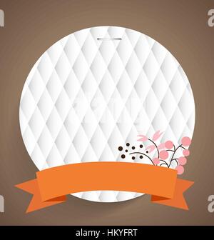 Documents note mignon avec du ruban et des bouquets, vector illustration. Illustration de Vecteur