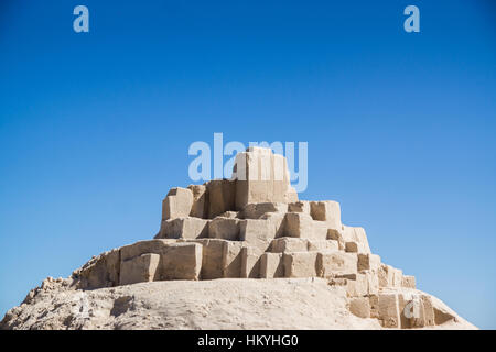 Castillo de arena en la playa Banque D'Images