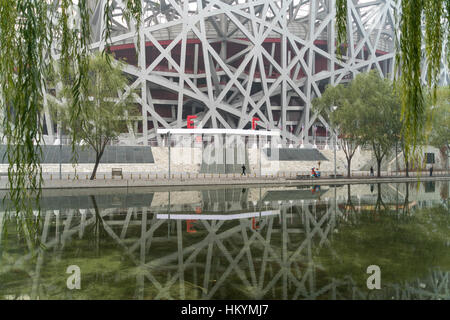 Stade National, le Parc olympique de Beijing, République populaire de Chine, l'Asie Banque D'Images