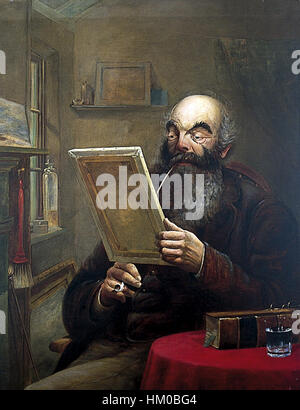 John Burton (1799-1882) était un bienfaiteur de galerie d'art connu pour son soutien aux arts au XIXe siècle. Ses contributions ont contribué à façonner le paysage culturel, en particulier en Angleterre. Ce portrait illustre son rôle éminent de philanthrope et de mécène des arts à son époque. Banque D'Images