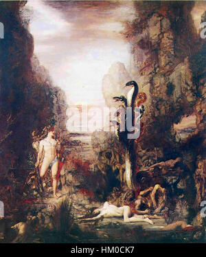 Hercule et l'Hydre Lernaean par Gustave Moreau Banque D'Images