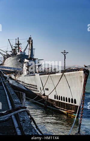 (Sous-marin USS Pampanito), Fisherman's Wharf, San Francisco, California USA Banque D'Images