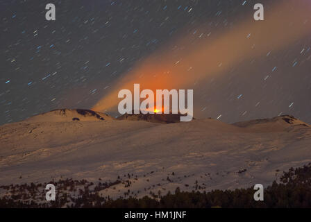 Sicile, Italie. Jan 31, 2017. Au sud-est de l'activité strombolienne, cratère de volcan Etna, Sicile, Italie Crédit : ASP/Alamy Live News Banque D'Images