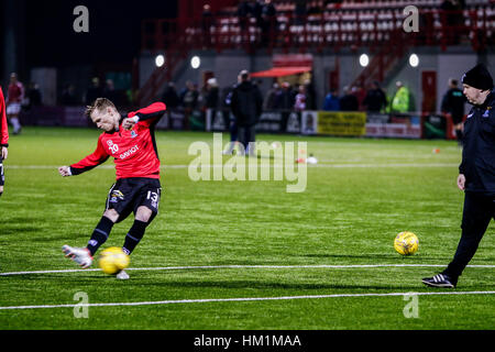 Hamilton, en Écosse. Jan 31, 2017. Les images d'action de la SPFL League match entre Hamilton Academicals Vs Inverness Caledonian Thistle à New Douglas Park. Crédit : Colin Poultney/Alamy Live News Banque D'Images