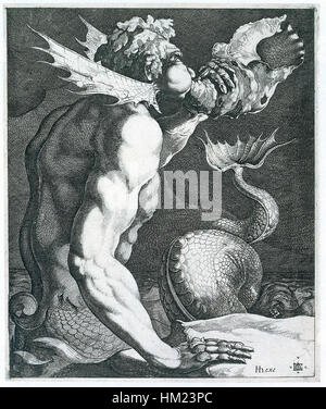 Jacques de Gheyn (III) - Triton - ca.1615 Banque D'Images