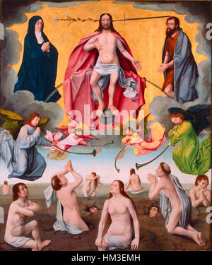Le « jugement dernier » de Jan Provoost est un chef-d'œuvre de l'art religieux, représentant le jugement final de l'humanité. Les détails complexes et les scènes vives du jugement divin reflètent la capacité de l'artiste à capturer des thèmes bibliques et l'émotion humaine. Banque D'Images