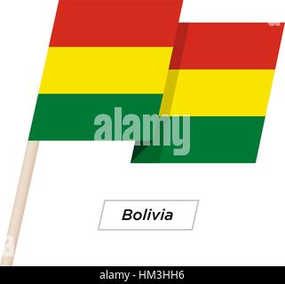 La Bolivie Waving Flag Ruban isolé sur blanc. Vector Illustration. Illustration de Vecteur