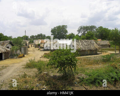 Cabanes, Andra Pradesh, l'Inde rurale Banque D'Images