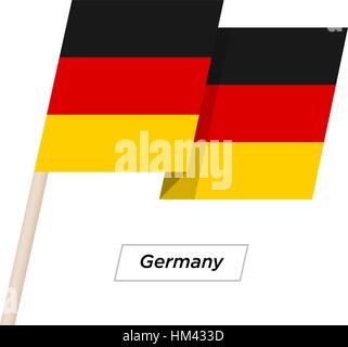 Allemagne Waving Flag Ruban isolé sur blanc. Vector Illustration. Illustration de Vecteur