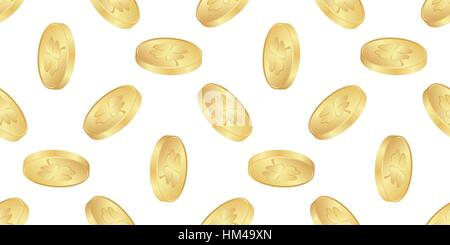 Des pièces d'or sans soudure Illustration de Vecteur