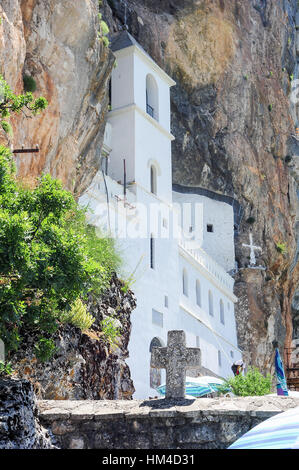 Monastère d'Ostrog, près de Danilovgrad au Monténégro Banque D'Images