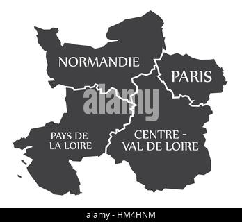 Paris - Normandie - Pays de la loire - Centre - Val de Loire Site France illustration Illustration de Vecteur
