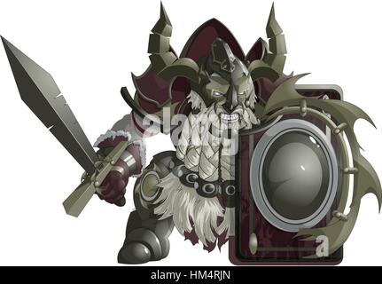 Mighty fantasy dwarf Illustration de Vecteur