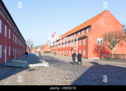 L'intérieur des bâtiments, un Kastellet forteresse militaire en forme d'étoile, Copenhague, Danemark Banque D'Images