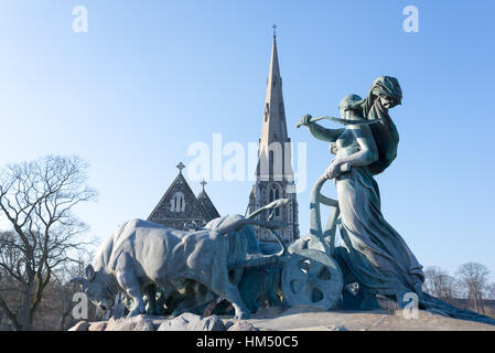 Fontaine Gefion, Copenhague, Danemark Banque D'Images