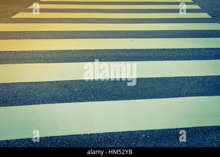 Zebra crossing road ( image filtrée traitées effet vintage. ) Banque D'Images
