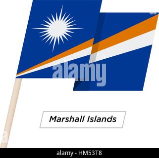 Îles Marshall Waving Flag Ruban isolé sur blanc. Vector Illustration. Illustration de Vecteur