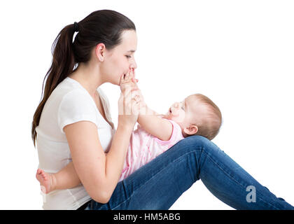 Portrait of happy mother and baby Banque D'Images