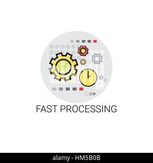 Traitement rapide des affaires Icône Remue-méninges Illustration de Vecteur