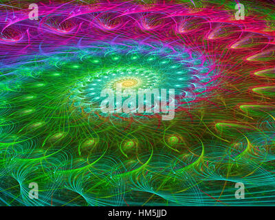 Spirale complexe - abstract image générée numériquement Banque D'Images