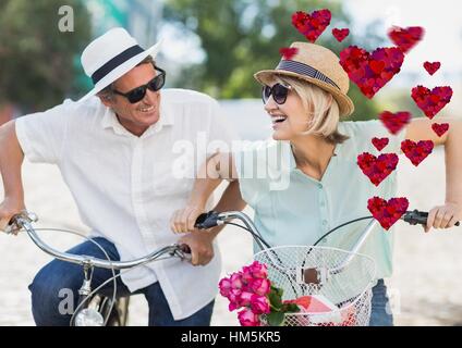Romantic senior couple having fun Banque D'Images