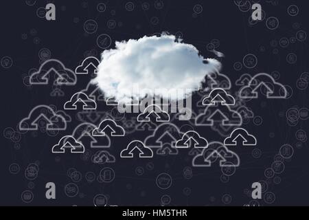 Image conceptuelle de l'informatique en nuage Banque D'Images