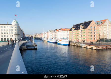 Waterside Nyhavn, Copenhague, Danemark Banque D'Images