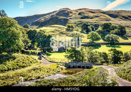 Paysage de Cumbrie sur Martindale en été UK Banque D'Images