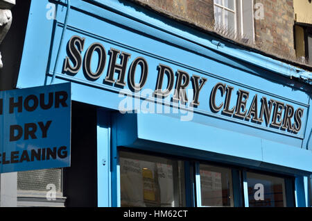 Nettoyage à sec de Soho, London, UK Banque D'Images