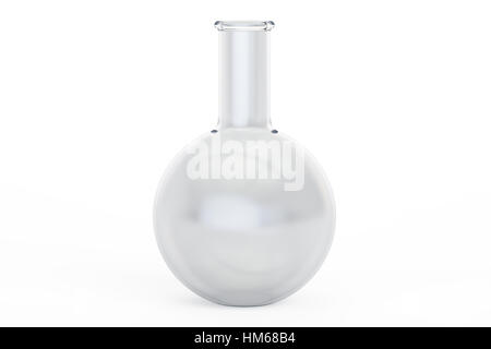 Fiole de produits chimiques vides, rendu 3D isolé sur fond blanc Banque D'Images