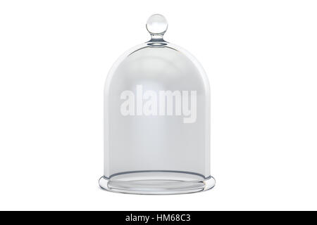 Cloche de verre ou Bell Jar, 3D Rendering isolé sur fond blanc Banque D'Images
