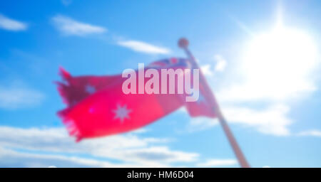 Flou abstrait drapeaux rouges Banque D'Images