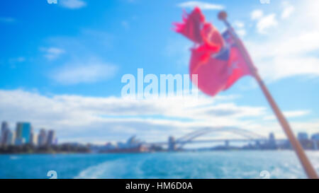 Flou abstrait drapeaux rouges Banque D'Images