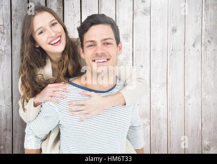 Man giving piggy back pour belle femme Banque D'Images