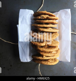 Vue aérienne de cookies sur la table Banque D'Images