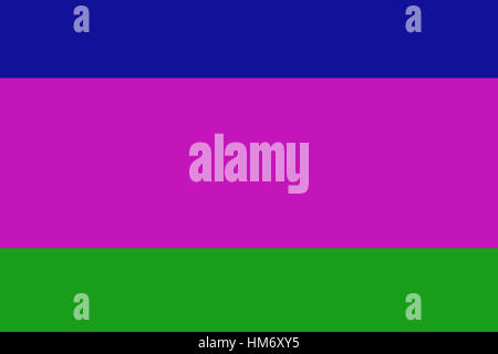 La République populaire de Kuban flag 3D illustration symbole Banque D'Images