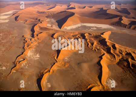 Dunes de sable, d'argile blanche, le sel pan pan, Deadvlei, Sossusvlei, désert du Namib, Namibie Namib Naukluft, Pk, par Monika Hrdinova/Dembinsky Assoc Photo Banque D'Images