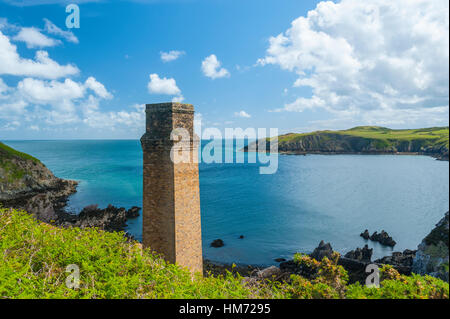 La ruiné et abandonné sur l'Anglesey Brickworks Wen Porth Banque D'Images