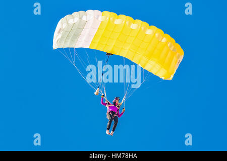 Sky Diver flottant dans l'air Banque D'Images