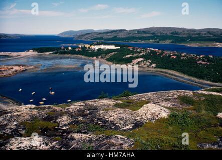 Village de Kirkenes, Norvège, Nord-Norge. Banque D'Images