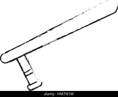 Baton police figure icône concevoir, vector illustration Illustration de Vecteur