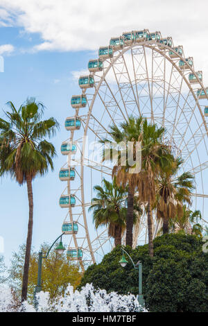 Grande Roue de la ville de Malaga, Espagne Banque D'Images