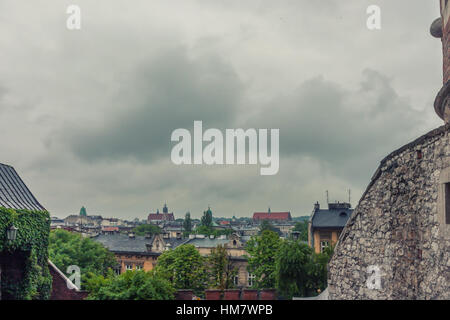 Vue panoramique du château de Wawel à Cracovie, Pologne Banque D'Images