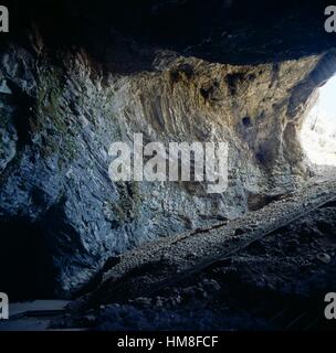 Intérieur de grotte Ideon Ideon Andron, ou selon le mythe le lieu de naissance de Zeus, les pentes du Mont Psiloritis ou Mont Ida, Banque D'Images