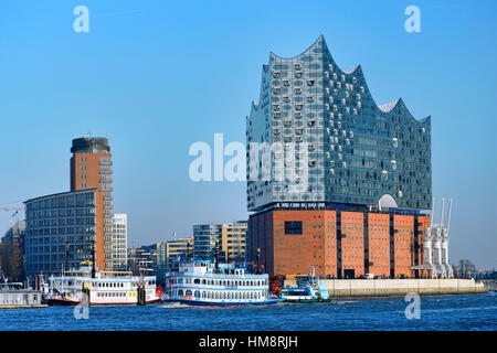 Elbe Philharmonic Hall Elbphilharmonie à Hambourg, Allemagne Banque D'Images