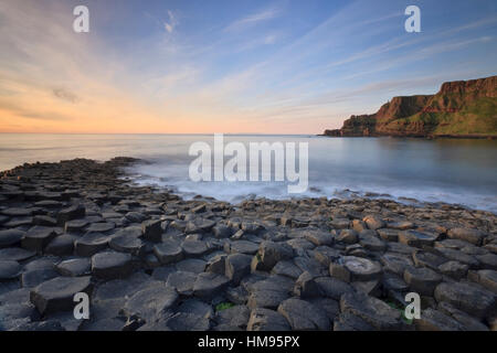 Giant's Causeway, comté d'Antrim, en Irlande du Nord, Royaume-Uni Banque D'Images